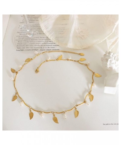 Freshwater Pearl Necklace Gold Plated Choker Necklace Small White Pearl Choker Jewelry Gifts Baroque pearl $10.19 Necklaces