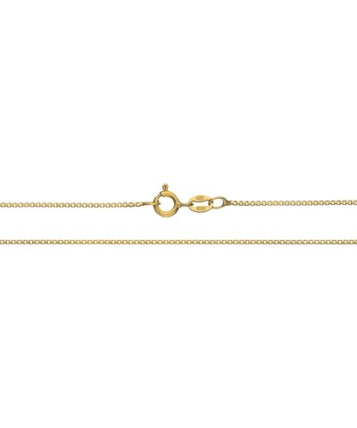 18K Gold over Sterling Silver .8mm Thin Italian Box Chain Necklace for Women and Men, Sizes 14" - 40 22 inch $16.03 Necklaces