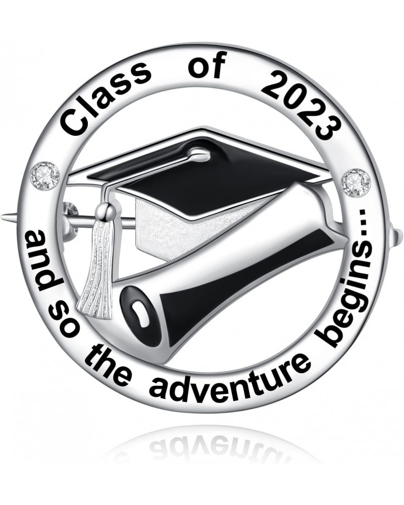 Graduation Gifts for Her Class of 2023 - Steling Silver 925 Graduation Brooch Jewelry for High School College Graduation Lape...