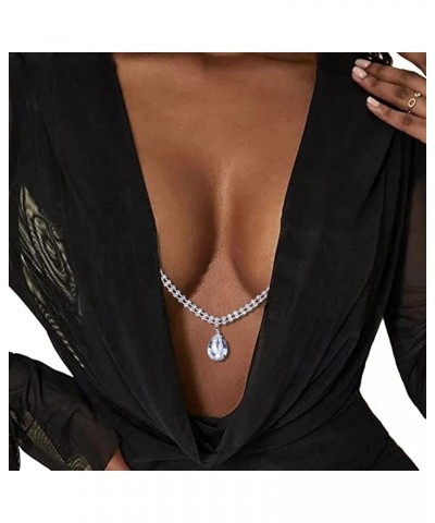 Rhinestone Bra Body Chain Jewelry Crystal Waterdrop Tassel Nipple Chain Rhinestone Non Piercing Nipple Jewelry Sexy Lingerie ...