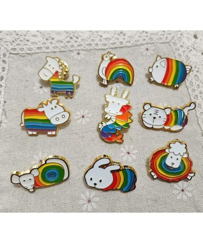 Rainbow 12 Constellation Badge Chinese Zodiac brooch pin rabbit $8.09 Brooches & Pins