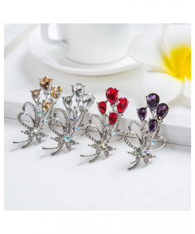 Flower Brooches Pins for Women Fashion Brooch for Women, Floral Women's Brooches & Pins Elegant Crystals Rhinestone Women Cor...