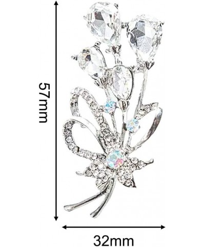 Flower Brooches Pins for Women Fashion Brooch for Women, Floral Women's Brooches & Pins Elegant Crystals Rhinestone Women Cor...