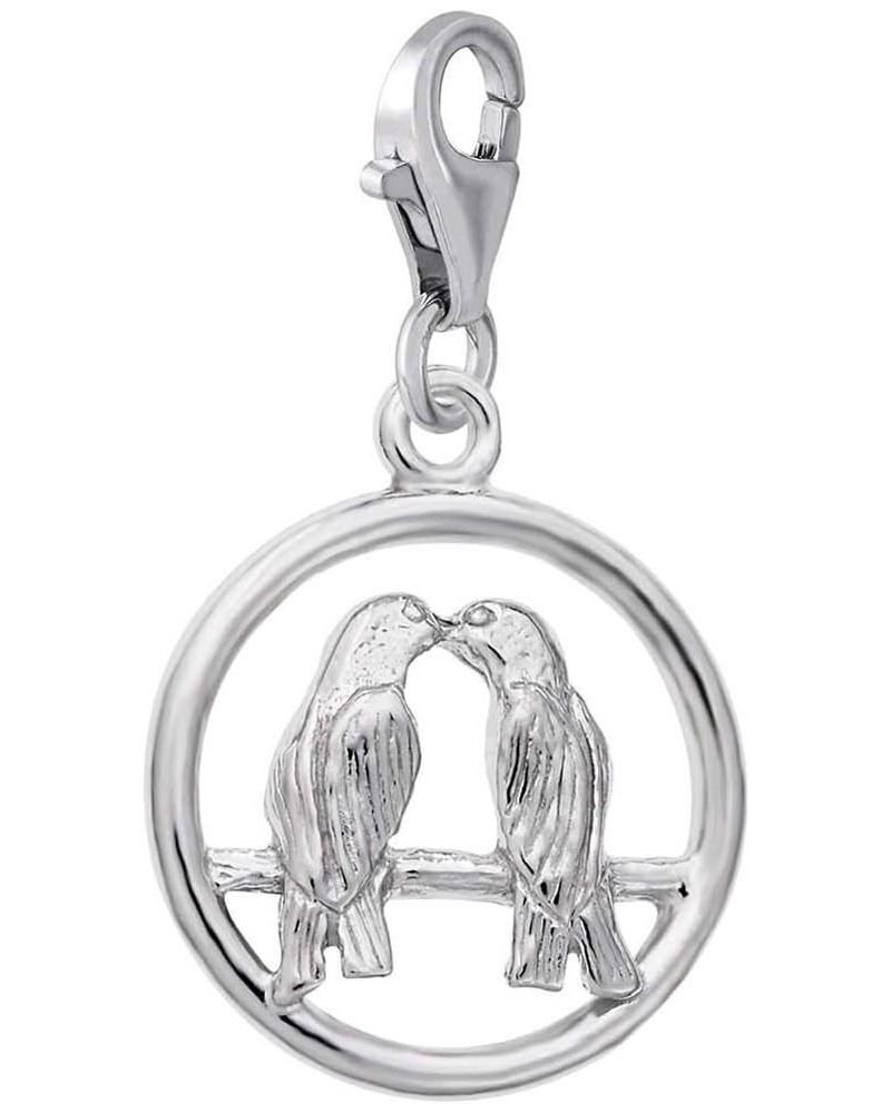 Lovebirds Charm with Lobster Clasp White Gold $21.20 Bracelets