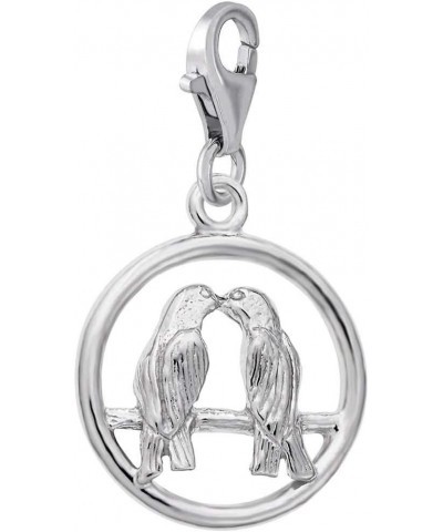 Lovebirds Charm with Lobster Clasp White Gold $21.20 Bracelets