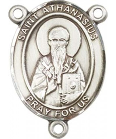 Sterling Silver Catholic Patron Saint Rosary Centerpiece Medal, 3/4 Inch Saint Athanasius $39.21 Pendants