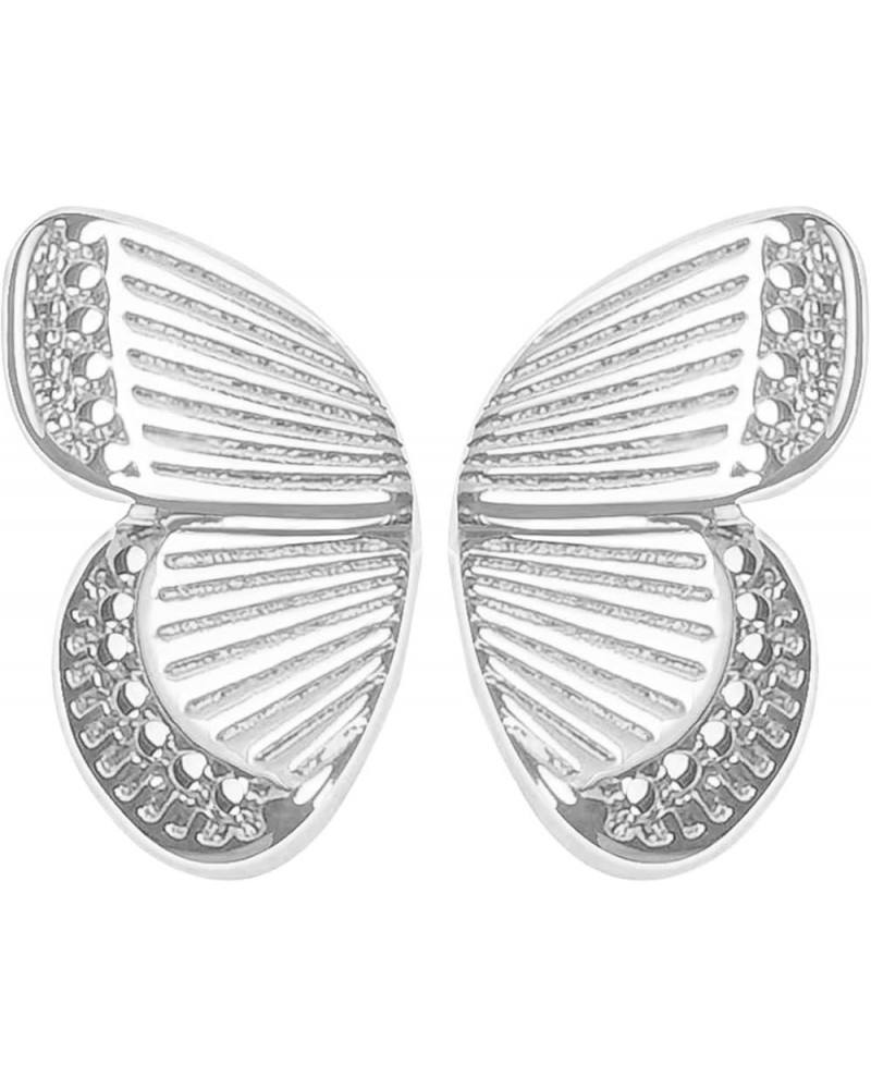 Butterfly Earrings for Women Girls,18K Gold Plated Butterfly Wing Earrings Dainty Half Wing Tiny Dainty Cartilage Stud Earrin...