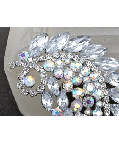 Clear Crystal Rhinestone Floral Leaf Branch Holiday Fashion Pin Brooch Leaf $10.19 Brooches & Pins