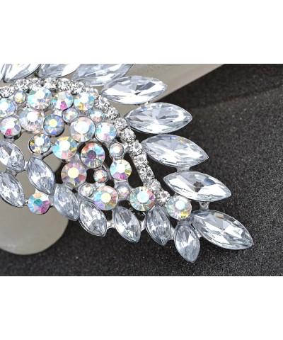 Clear Crystal Rhinestone Floral Leaf Branch Holiday Fashion Pin Brooch Leaf $10.19 Brooches & Pins