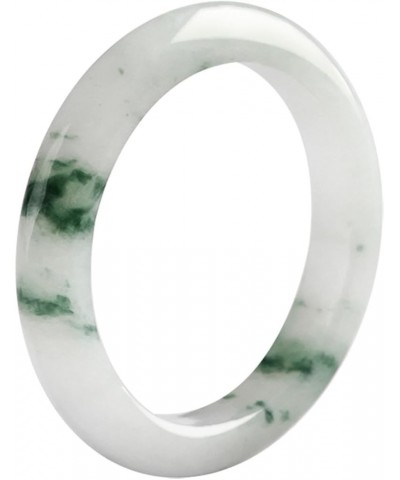 Natural A Grade Green Jade Rings for Women, 100% Genuine Burma Jade Band Ring, Real Good Luck Wealth Jadeite Jade Ring Jewelr...