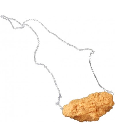 Simulation Fried Chicken Pendant Necklace Lovely Funny Hanmade Simulation Food Chicken Legs Wings Necklace Resin Creative Bar...