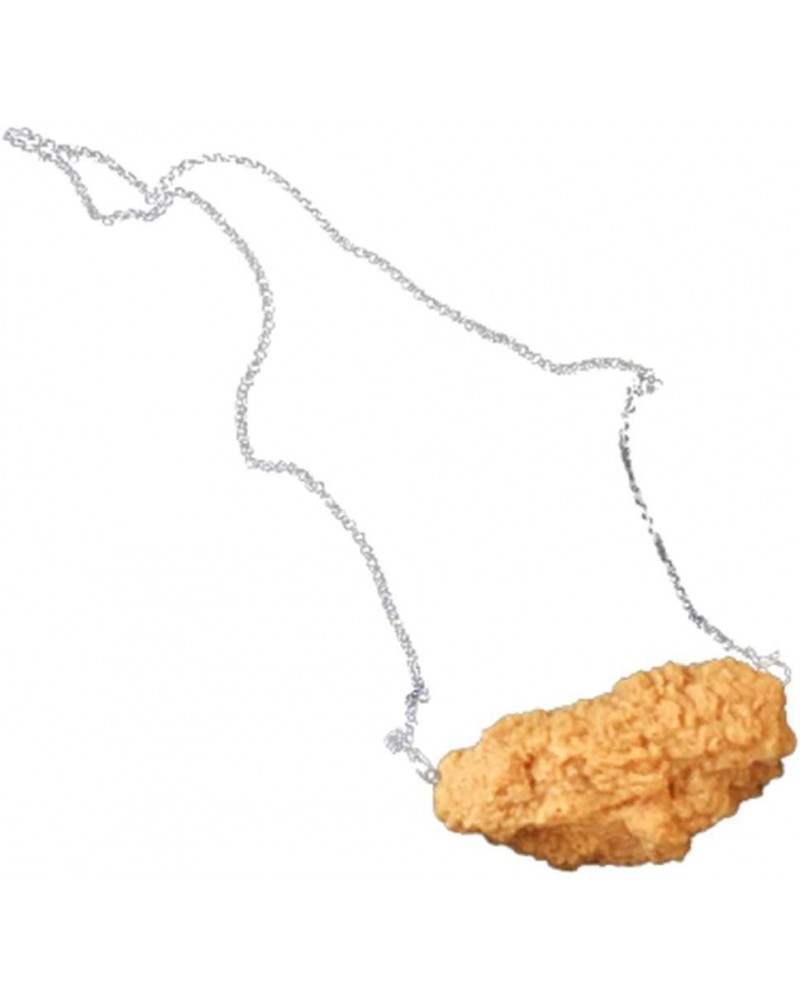 Simulation Fried Chicken Pendant Necklace Lovely Funny Hanmade Simulation Food Chicken Legs Wings Necklace Resin Creative Bar...