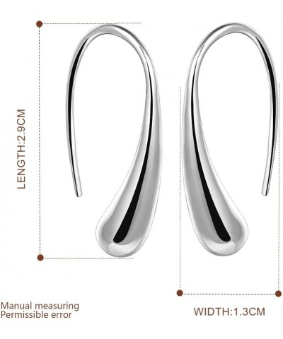 Women Fashion Teardrop Back Earrings,Small Sterling Sliver Plated Classic Dangle Hoop Earring Thread Drop Earrings Silver $6....