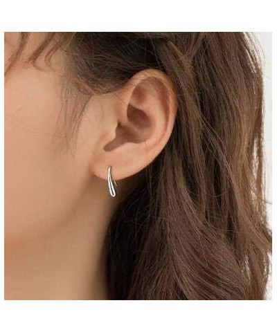 Women Fashion Teardrop Back Earrings,Small Sterling Sliver Plated Classic Dangle Hoop Earring Thread Drop Earrings Silver $6....