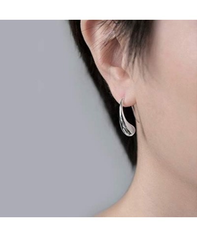 Women Fashion Teardrop Back Earrings,Small Sterling Sliver Plated Classic Dangle Hoop Earring Thread Drop Earrings Silver $6....