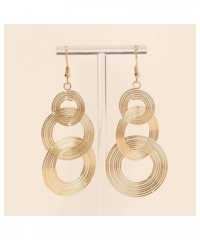 Hoop Earrings for Women, Vintage Multi Layers Alloy Large Circle Ear Drop Dangle Women Hook Earrings Fashion Vintage Circular...