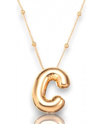 Balloon Initial Necklaces for Women Gold Initial Letter Pendant Necklace for Women Gold Initial Necklaces Alphabet Necklace D...