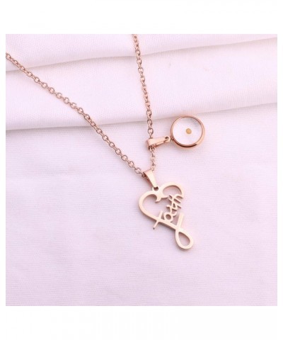 Mustard Seed Faith Love Heart Pendant Necklace Religious Jewelry Gift faith heart necklace RG $8.54 Pendants