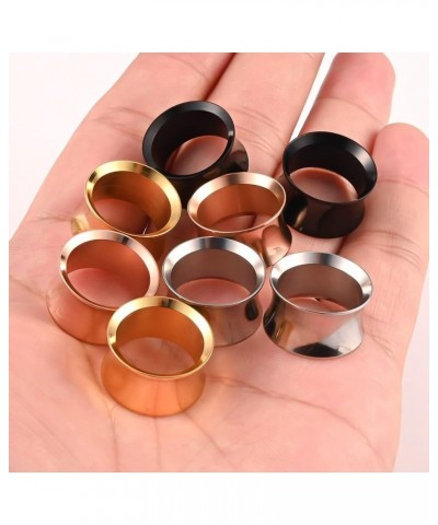 4Pairs Set Basic Style Hypoallergenic Stainless Steel Plugs Ear Gauges Tunnels Piercing Expander Stretchers Fashion Body Jewe...