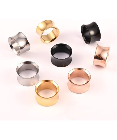 4Pairs Set Basic Style Hypoallergenic Stainless Steel Plugs Ear Gauges Tunnels Piercing Expander Stretchers Fashion Body Jewe...