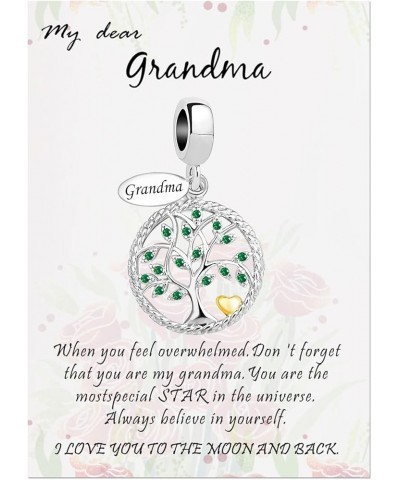 Family Tree Dangle Charm Family Forever Gold Heart Love Charms Compatible with Pandora Charm Bracelets Necklace Gift for Birt...