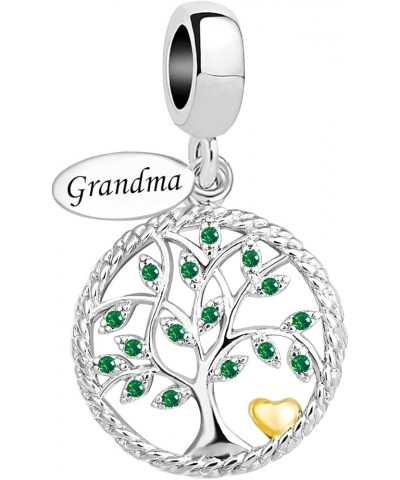 Family Tree Dangle Charm Family Forever Gold Heart Love Charms Compatible with Pandora Charm Bracelets Necklace Gift for Birt...