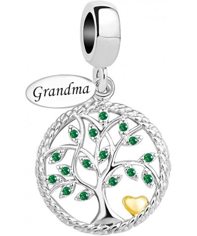 Family Tree Dangle Charm Family Forever Gold Heart Love Charms Compatible with Pandora Charm Bracelets Necklace Gift for Birt...