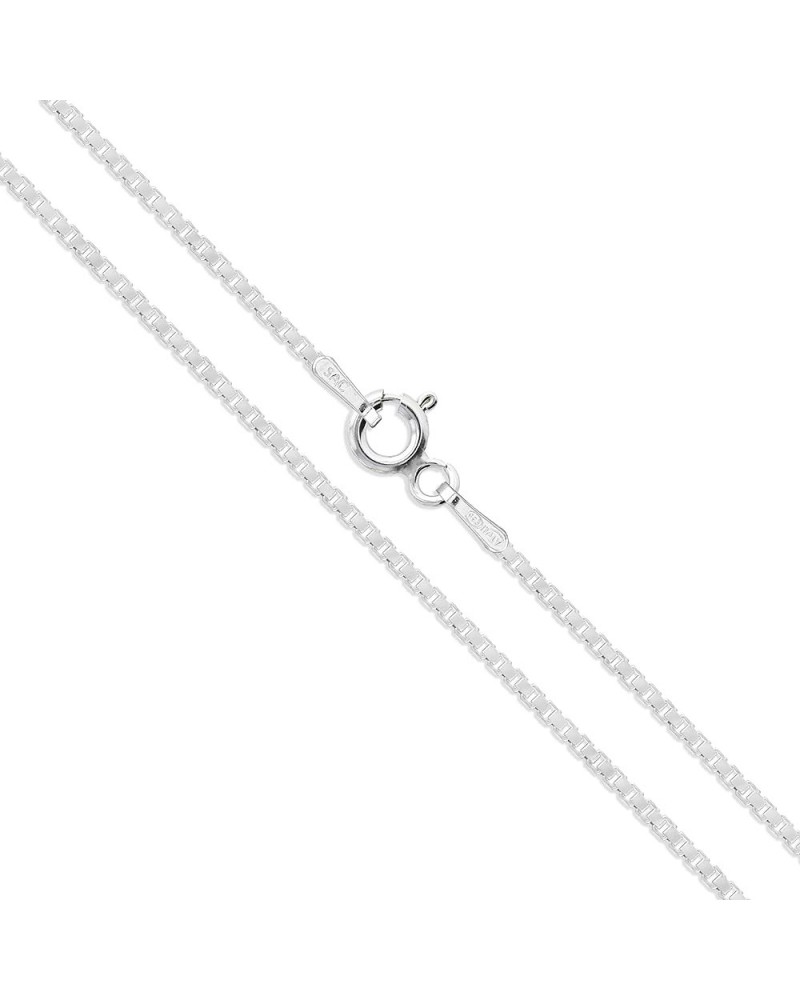 CHOOSE YOUR CLASP Sterling Silver 1.1mm Box Chain Necklace 30.0 Inches Spring Clasp $16.58 Necklaces