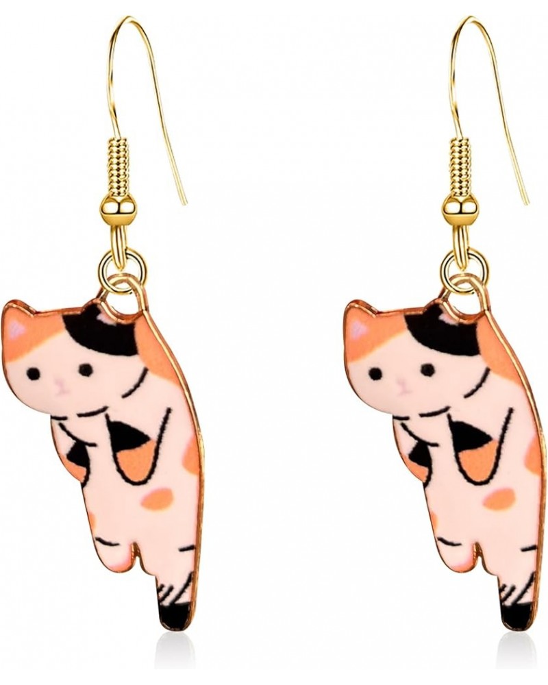 Aesthetic Funny Cute Animal Cat Dangle Earrings for Women Girl Cartoon Kitten Drop Earring Party Jewelry Gifts Lover Birthday...