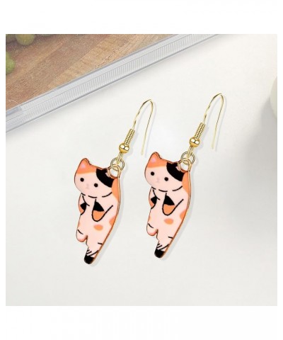 Aesthetic Funny Cute Animal Cat Dangle Earrings for Women Girl Cartoon Kitten Drop Earring Party Jewelry Gifts Lover Birthday...