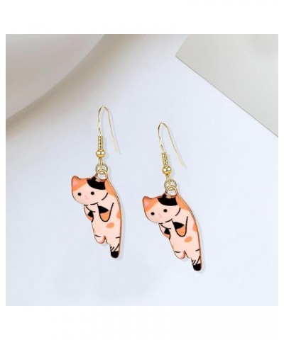 Aesthetic Funny Cute Animal Cat Dangle Earrings for Women Girl Cartoon Kitten Drop Earring Party Jewelry Gifts Lover Birthday...