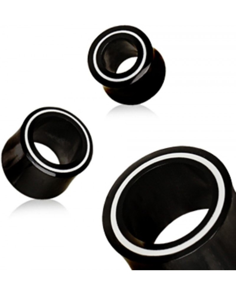 Organic Buffalo Horn Tunnel Plug with Bone Inlay 1/2 $9.71 Body Jewelry