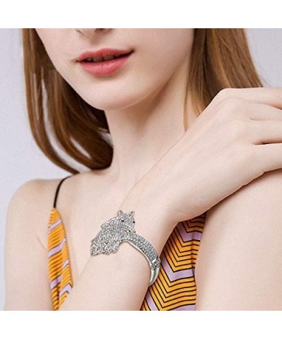 Women's Crystal Enamel Gorgeous Sleeping Pegasus Bracelet Clear Silver-Tone $12.32 Bracelets