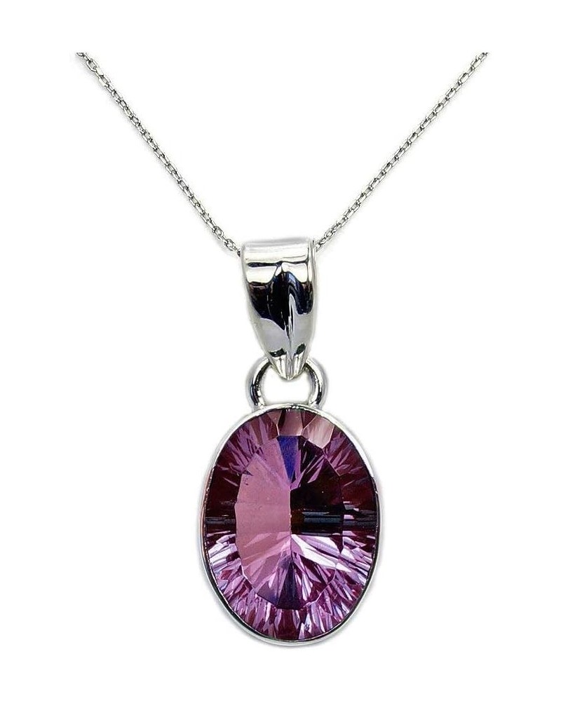 Incredible Sterling Silver Lab Created Color Change Alexandrite Pendant Necklace $21.60 Necklaces