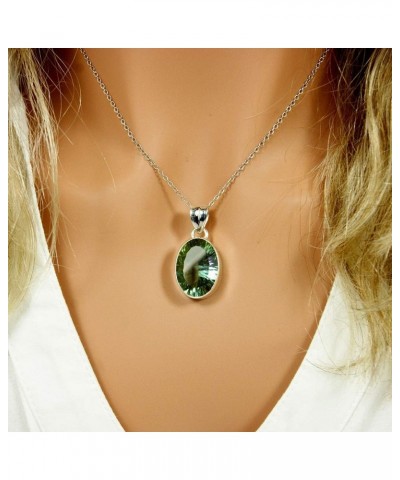 Incredible Sterling Silver Lab Created Color Change Alexandrite Pendant Necklace $21.60 Necklaces