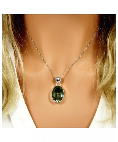 Incredible Sterling Silver Lab Created Color Change Alexandrite Pendant Necklace $21.60 Necklaces