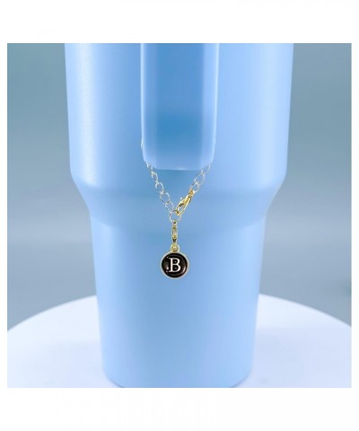 2 Pcs Letter Charm Accessories for Stanley Tumbler Cup, ID Initial Letter Charm Personalized Chain, Water Bottle Charms for H...