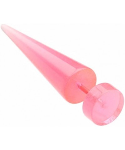 Glow in The Dark UV Acrylic Fake Taper Size: 18GA, Length: 6mm, Ball Size: 8mm, Pink $10.02 Body Jewelry