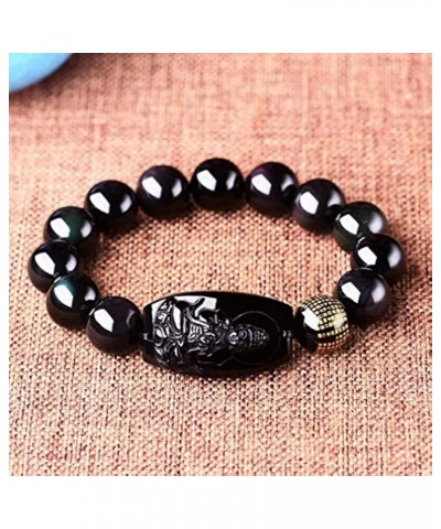 Buddha Pendant Necklace Bodhisattva Amulet Talisman Made of Obsidian Bracelets Bracelet Amulet (Acala Buddha) Vairocana Buddh...