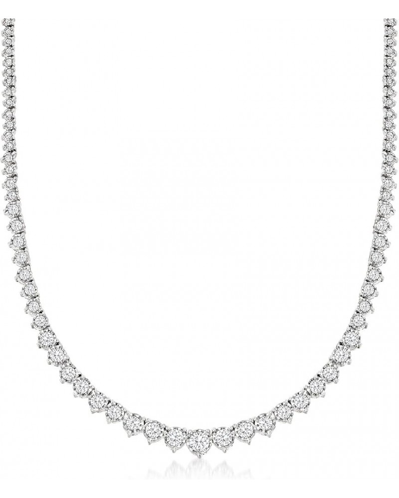 Diamond Tennis Necklace I-J Color / I2-I3 Clarity 5.00 ct. t.w. in Sterling Silver 16.0 Inches $810.00 Necklaces