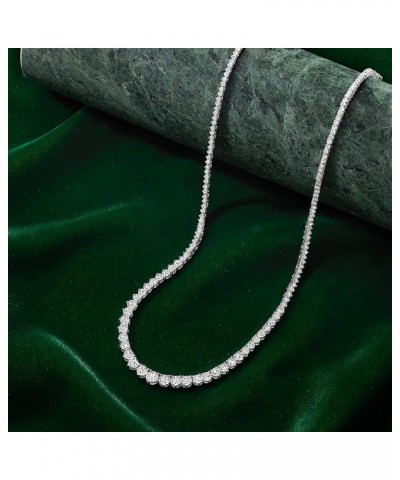 Diamond Tennis Necklace I-J Color / I2-I3 Clarity 5.00 ct. t.w. in Sterling Silver 16.0 Inches $810.00 Necklaces