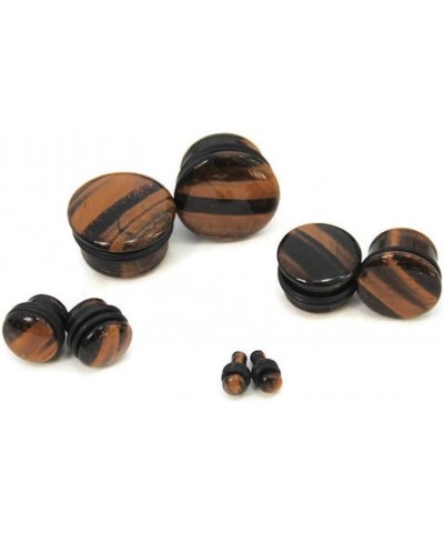 Brown Tigers Eye Single Flare Plugs 0ga (8mm) $11.75 Body Jewelry