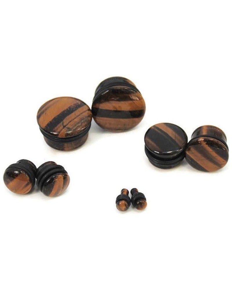 Brown Tigers Eye Single Flare Plugs 0ga (8mm) $11.75 Body Jewelry