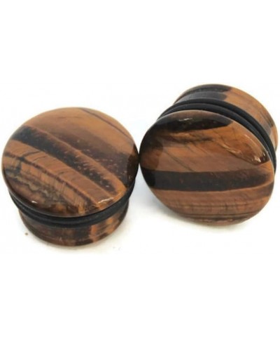 Brown Tigers Eye Single Flare Plugs 0ga (8mm) $11.75 Body Jewelry