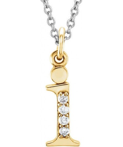 0.05 Carat (ctw) 14K Diamond Lowercase Letter 'a' to 'z' Initial Pendant, Yellow Gold i $62.12 Pendants