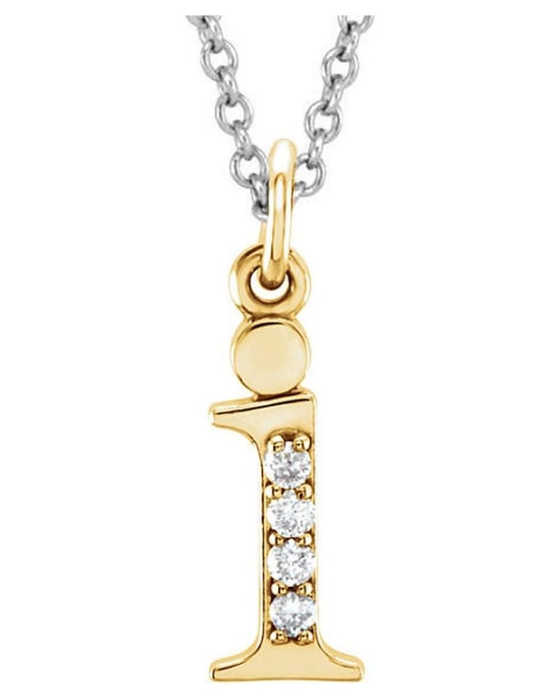 0.05 Carat (ctw) 14K Diamond Lowercase Letter 'a' to 'z' Initial Pendant, Yellow Gold i $62.12 Pendants