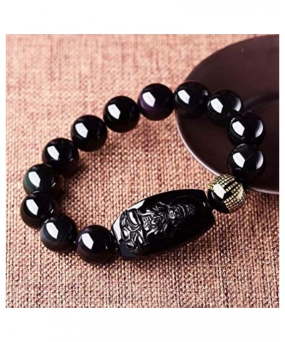 Buddha Pendant Necklace Bodhisattva Amulet Talisman Made of Obsidian Bracelets Bracelet Amulet (Acala Buddha) Vairocana Buddh...