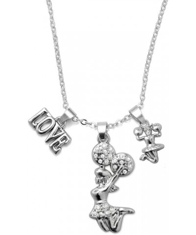 Silver Customized Charm 18 Inch Necklace with Cubic Zirconia Jewelry Love 1.0 Carat Cheerleader $11.99 Necklaces