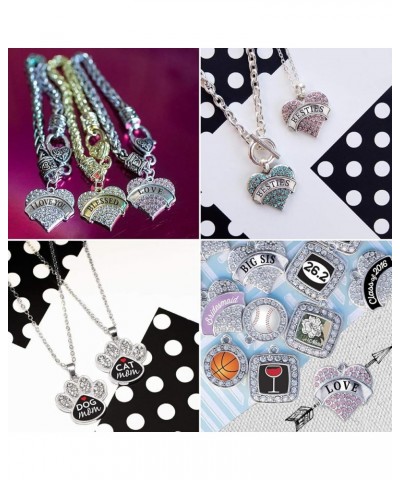 Silver Customized Charm 18 Inch Necklace with Cubic Zirconia Jewelry Love 1.0 Carat Cheerleader $11.99 Necklaces