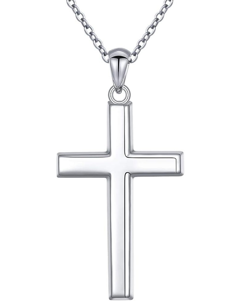 S925 Sterling Silver Cross Pendant Necklace for Women Men Note Music Dog Panda Pentacle Jewelry Gift Cross $13.64 Necklaces